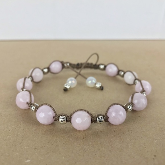 Handmade} Lavender Jade with Aura Quartz & Silver - Picture 2 of 4